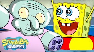 Squidward Becomes A Pool Toy! 💦 | "Swimming Fools" Full Scene | SpongeBob
