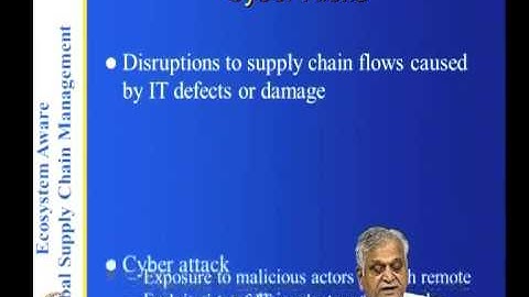 Mod-03 Lec-11 Supply Chain Risk-part3