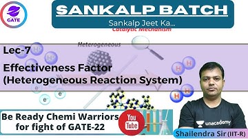 L 7 | Effectiveness Factor I Heterogeneous Reaction System | CRE Sankalp #GATE2022 by Shailendra Sir