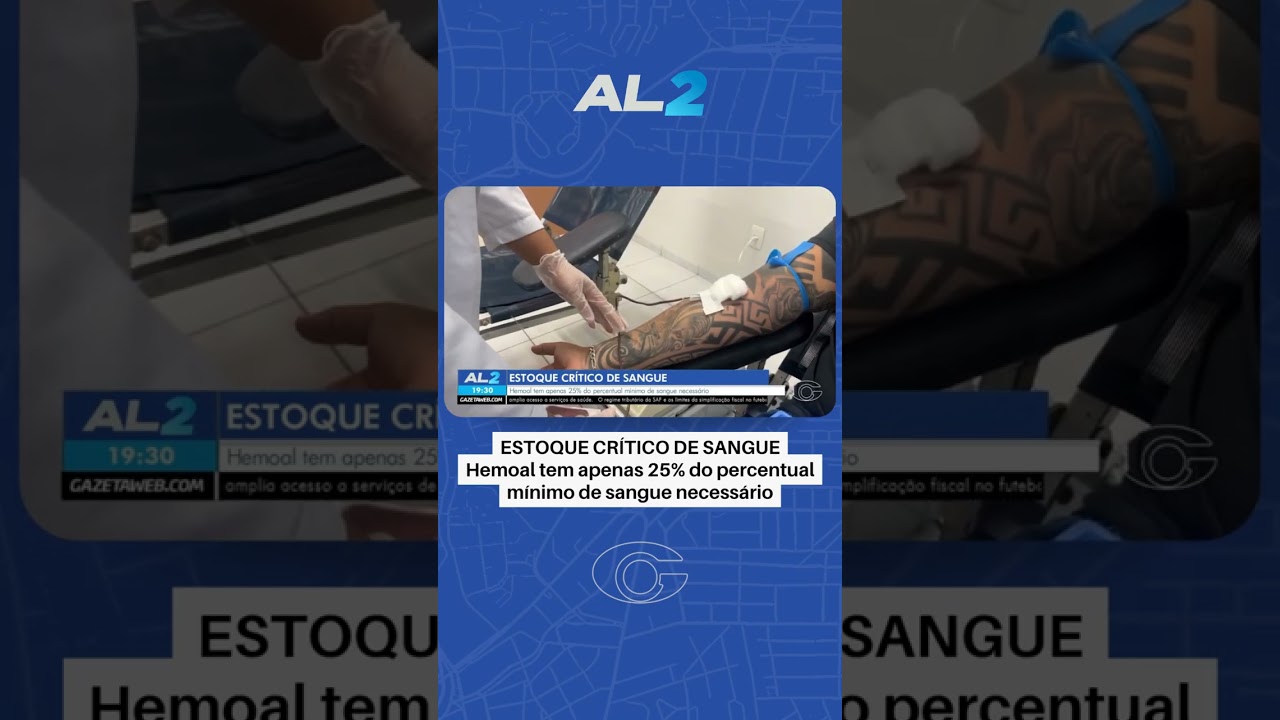 Hemoal faz apelo urgente após estoque de sangue chegar ao nível crítico