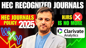📢 HEC Journals Policy 2024-25 | How to Find HEC Approved Research Journals?