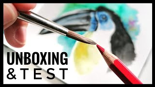KÜNSTLERIN testet AQUARELLSTIFTE  Faber Castell Albrecht Dürer Aquarellfarbstifte Unboxing & Test