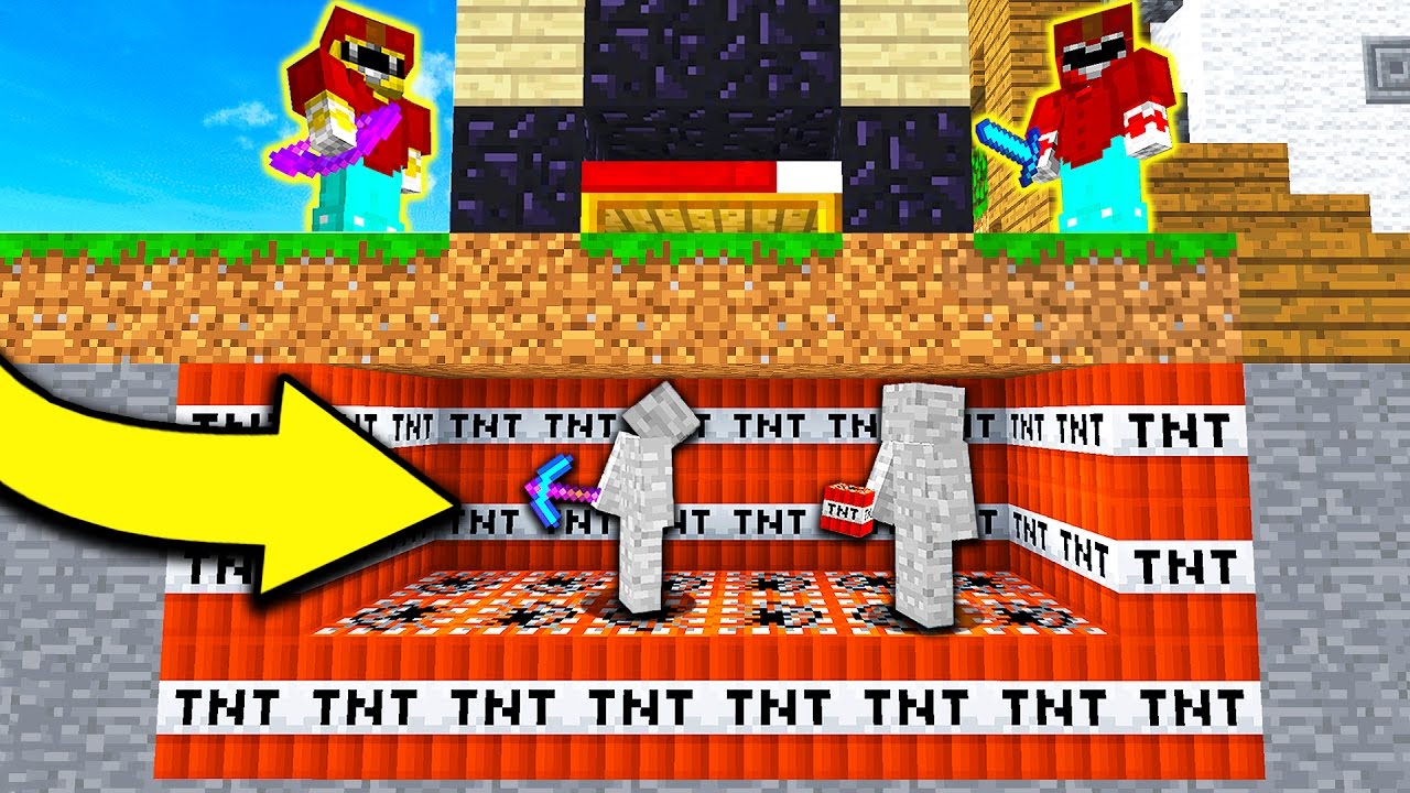 CRAZY MINECRAFT TNT BASE TROLL! (Minecraft BED WARS) - YouTube