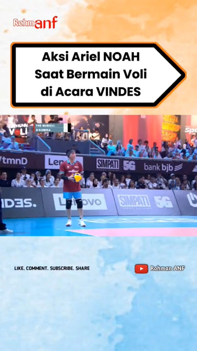 Aksi Ariel NOAH Saat Bermain Voli di Acara VINDES