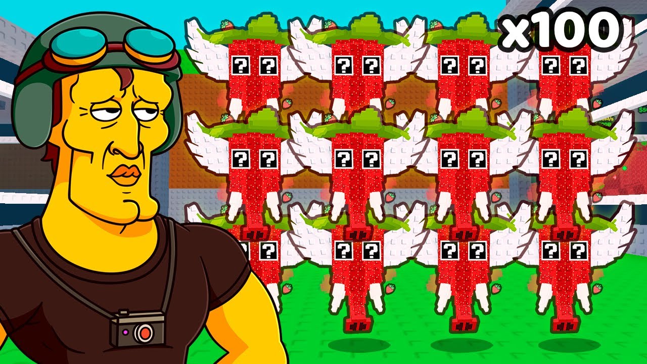 Abrí 100 Lucky BLOCKS de STRAWBERRY en Steal a Brainrot