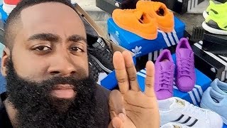 James Harden Gets Truck Load Of Adidas Shoes After Signing Deal