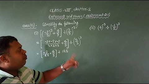 Class -8, Chapter -2(Part-5) ,Exponent and power, Assignment -2.1 ,Question no -5