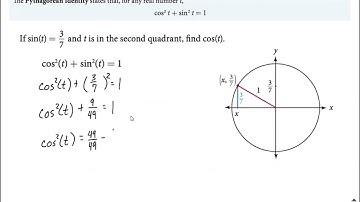 The Pythagorean Identity | Given value of sine or cosine, find the other using the Pythagorean Id
