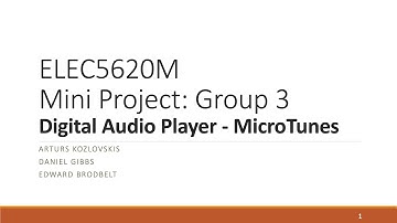 Embedded Microprocessor System Design Project Video Demo - Digital Audio Player