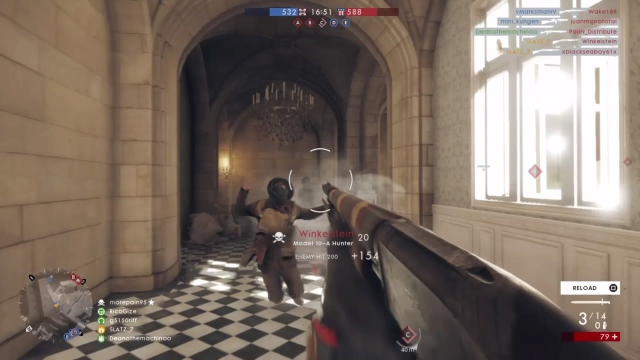 Battlefield 1 - One Man Army - Shotgun Montage - Model 10-A Hunter