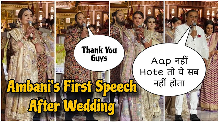 Newly Weds Anant-Radhika First Speech After Grand Wedding | Nita Ambani, Mukesh Ambani, Isha Ambani