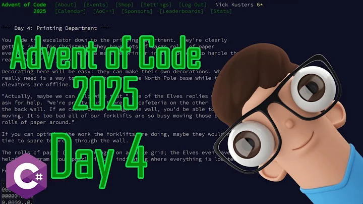 Advent of Code 2025 - Day 4 - Printing Department [C#]