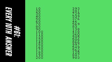 #61: Every 10th Answer (101 Programming Tips & Tricks for the TI-99/4A Home Computer)