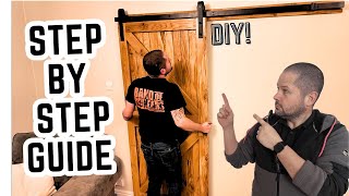 How to install a sliding barn door