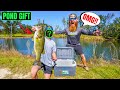 He Brought Me a BIG BASS for my POND (Pond Stocking)