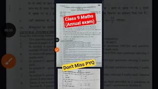 class 9 Maths (Pyq) Most important questions 2026 / annual exam 2025-26 / 16 feb 2026