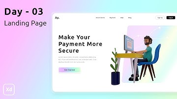 Landing Page Design in Adobe XD | Daily UI Design Challenge | Day - 03