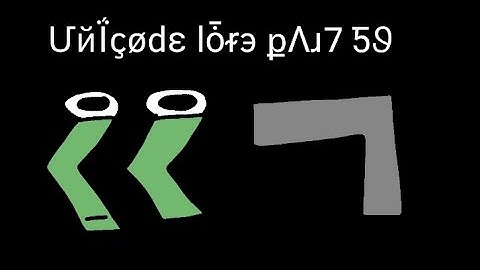 Unicode Lore part 59