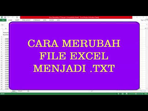 Video: Bagaimanakah saya menukar berbilang fail Excel kepada CSV?