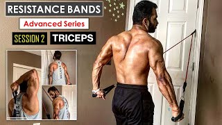 Resistance Band Triceps Workout At Home Advanced Series Session 2