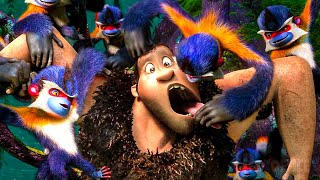 Los Croods vs. Monstruos prehistóricos (Los pájaros piraña 😱) | Los Croods | Clip en Español 🔥 4K
