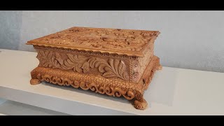 красивая резная шкатулка из дерева | beautiful carved wood box
