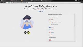 how to create privacy policy for android application
