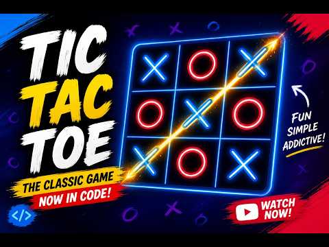 Build a Tic Tac Toe Game using HTML, CSS & JavaScript!