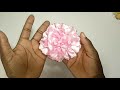 Como realizar fácil FLOR ESPONJOSA, 🌺 REUTILIZANDO TELA,  Easy Fabric Flower, (Subtitulado)