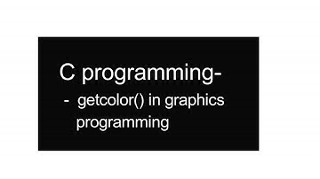 getcolor in graphics pprogramming-SAWIK
