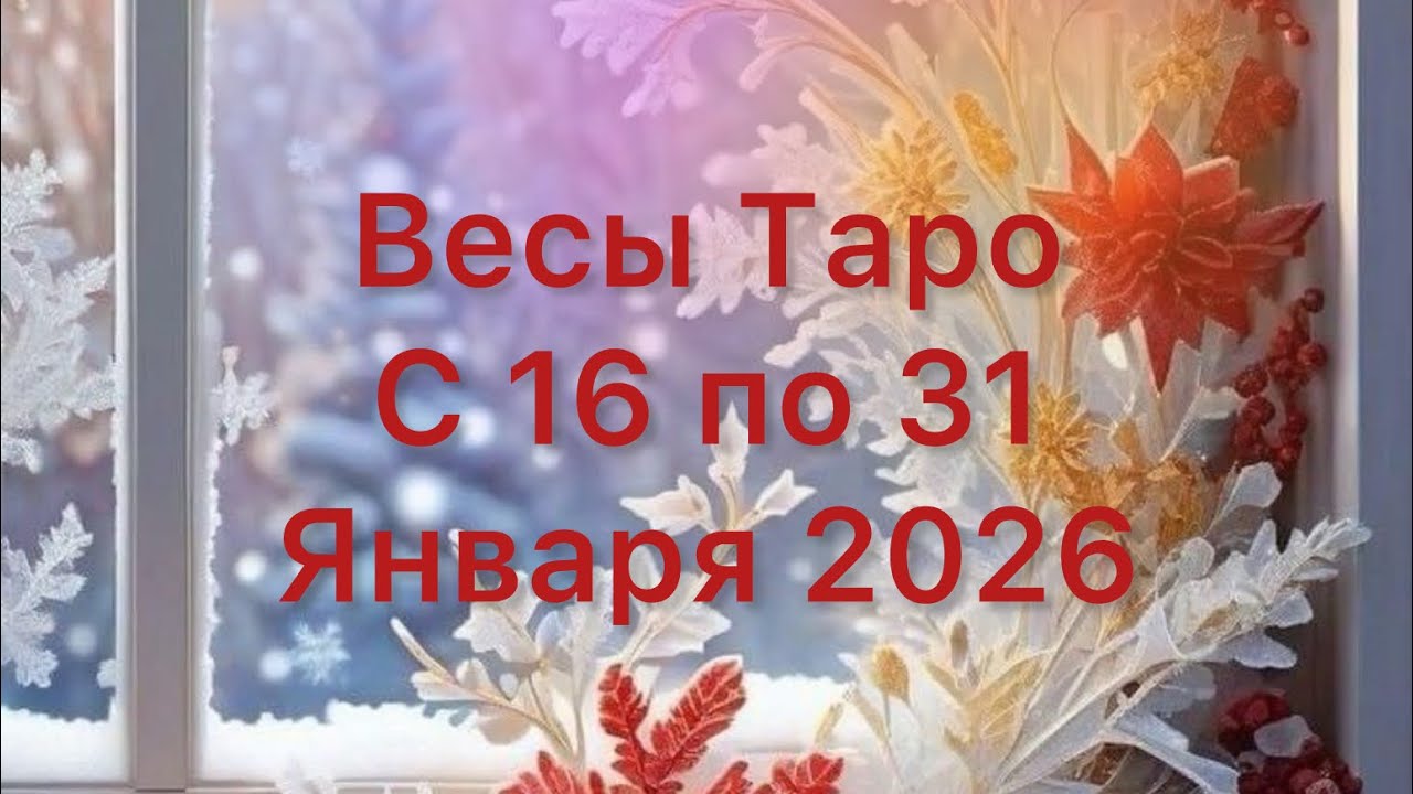 ВЕСЫ Таро с 16 по 31 Января 2026 - YouTube