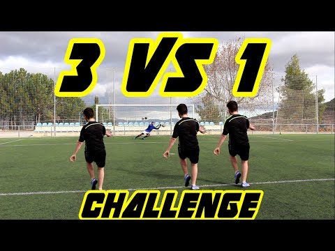 3VS1CHALLENGE reto de futbol (PRECISIÓN) - 3VS1CHALLENGE reto de futbol (PRECISIÓN)