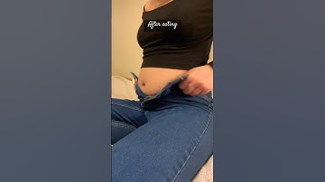 Girl ate WAY too much #shorts #bloated #bloat #foodbaby #foodbabies