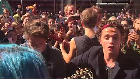 The Vamps - Somebody to You (Acoustic in Times Square NYC) 10/11/15