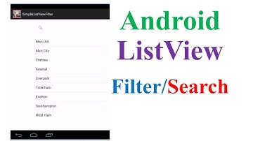 Android ListView Ep.01 - Simple ListView Filter/Search