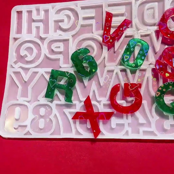 Alphabet & Number Silicone Molds (36 Cavity)