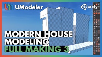 Modern House 3/11 - UModeler Full Making Video