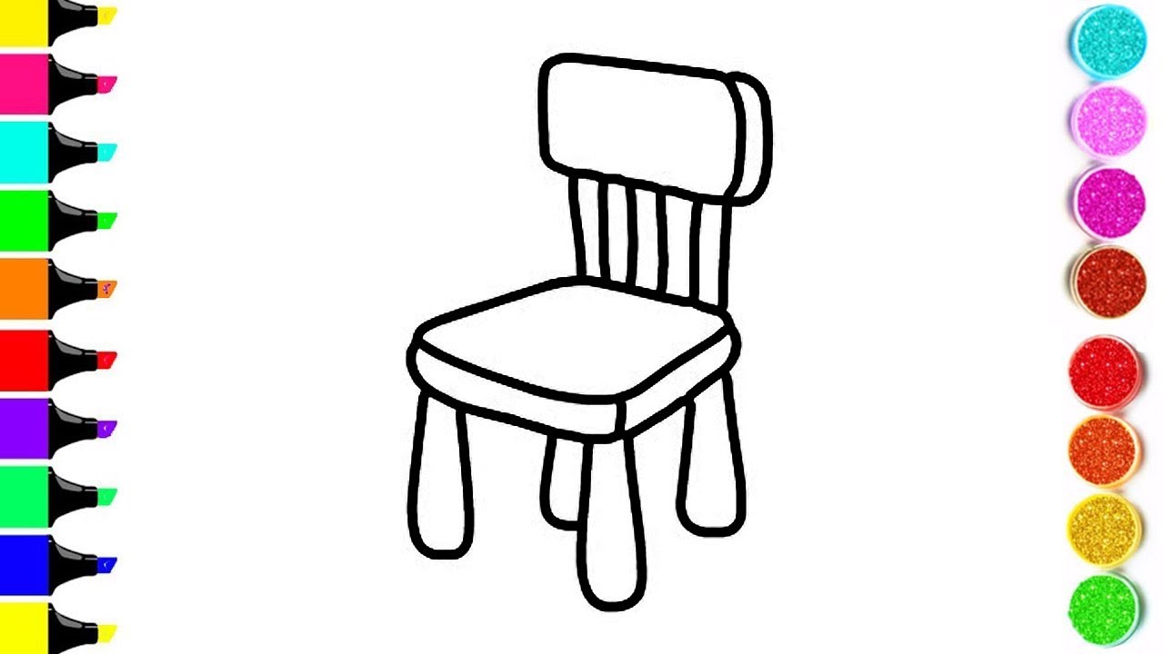 CHAIR Drawing And Coloring For KIDS ! 6 CHAIR Coloring Videos ! KIDS