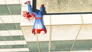 Gta 5 Spiderman Jumping Off Highest Buildings (Euphoria Physics/Ragdolls) #29