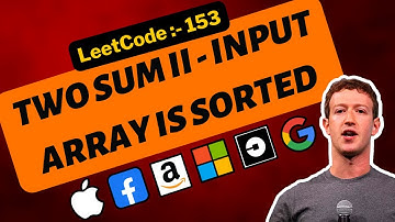 Two Sum II - Input Array Is Sorted: 167 - array interview @ microsoft, meta, amazon, Google, apple