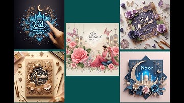 How to make 3d Eid Card name editing with Bing Ai || Create Greetings Eid Cards ✨️