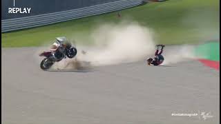 Moto2 #emiliaromagnagp Raul Fernandez Crash - Race