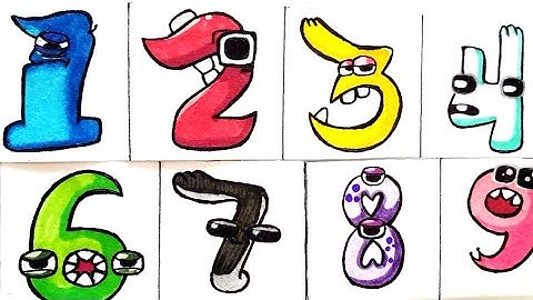 Drawing Number Lore ( 1-9 ) All Numbers Concept Art Drawing - New Alphabet Lore
