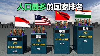 世界上人口数量最多的国家排名对比