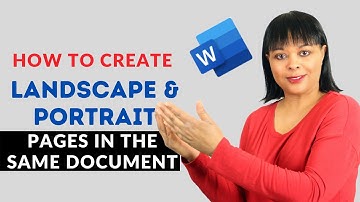 Microsoft Word: Change Page Orientation