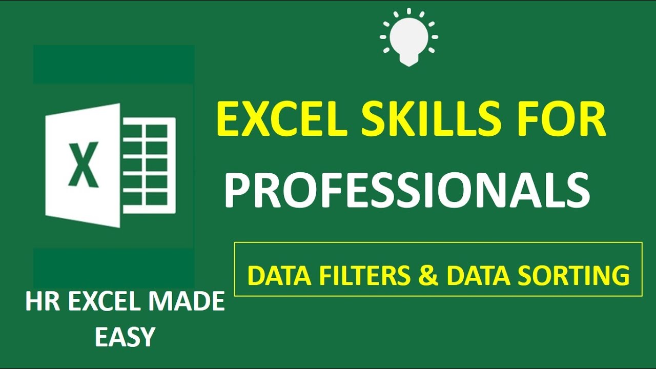 Excel Skill For Professionals - Data Filters & Data Sorting In ...