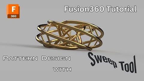 Fusion 360 Tutorial on Practice Model using Sweep Tool | Sweep Tool Pattern Design