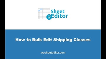 WooCommerce – How to Bulk Edit Shipping Class on Thousands of Products