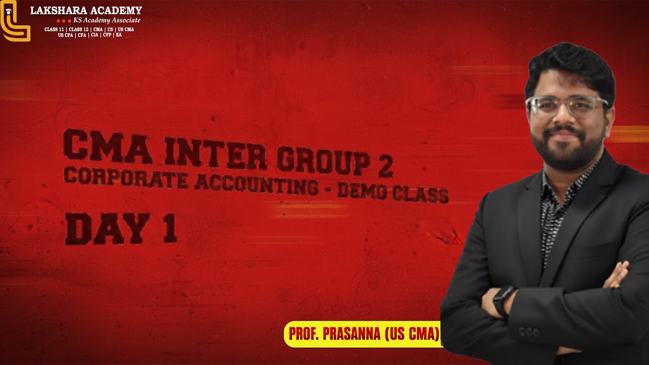 CMA INTER –Corporate Accounting JUNE 2026 | GROUP II Chennai🎯 Admissions Open – Face-to-Face Classes