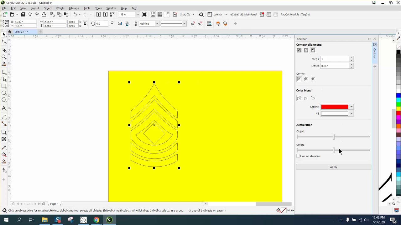 Corel Draw Tips & Tricks Cut line around a LOGO Part 3 YouTube